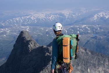 View after climbing a mountain