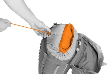 Mountain Pro roll top closure and draw cord