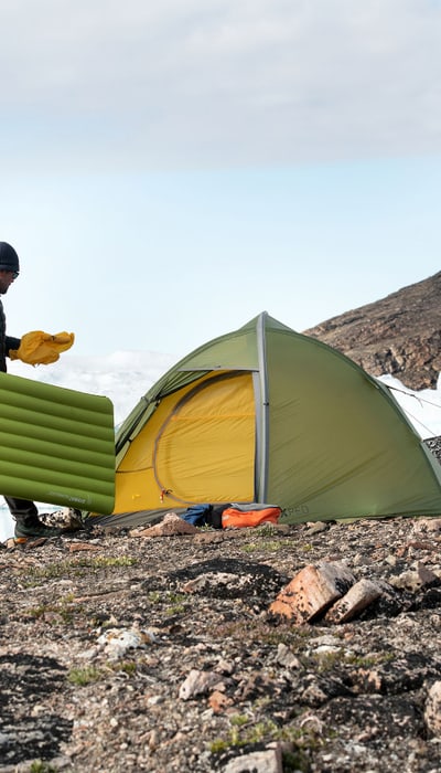 Wild Camping with Ultra Sleeping Mat and Orion Tent