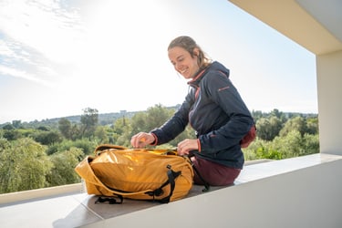 Gear Bag Girl sitting