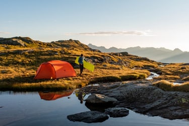 Wild Camping with Ultra Sleeping Mat and Venus Tent