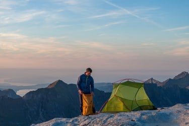 In Use Image Backpack Skyline Hiking