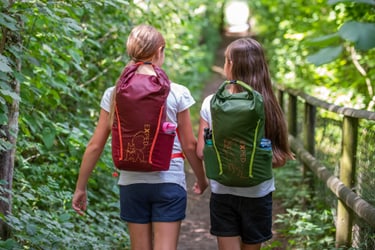 Kids walking with Typhoons