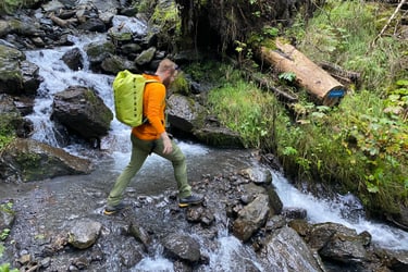 crossing a creek