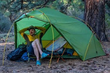 Campsite with Outer Space tent