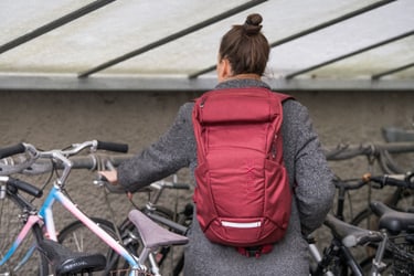 riding a bike in urban areas