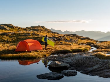 Wild Camping with Ultra Sleeping Mat and Venus Tent