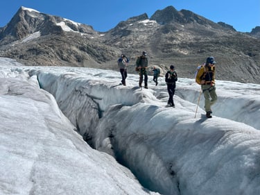 Exped Team auf dem Gletscher