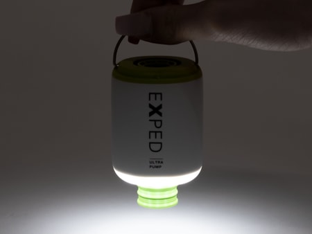 Ultra Pump hanging with light