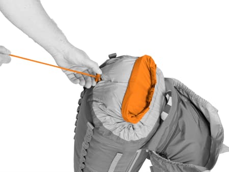 Mountain Pro roll top closure and draw cord